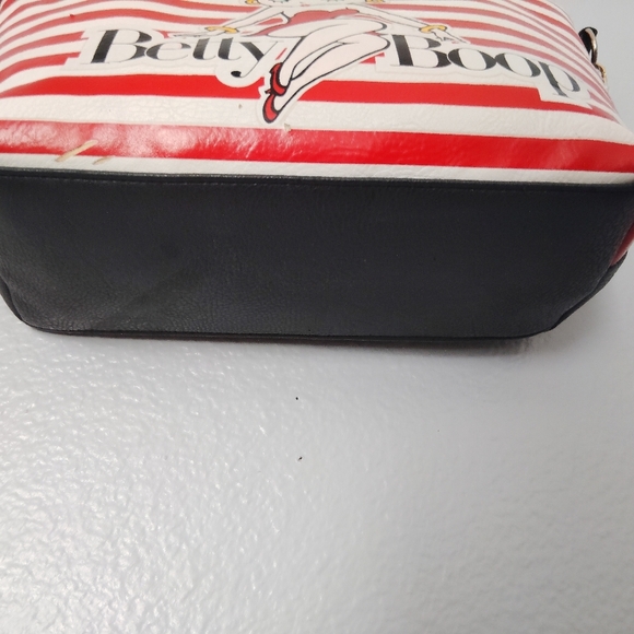 Betty Boop Handbag Purse Red White Stripe - Picture 5 of 16